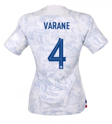 Frankrike Raphael Varane #4 Bortedrakt Kvinner VM 2022 Kortermet